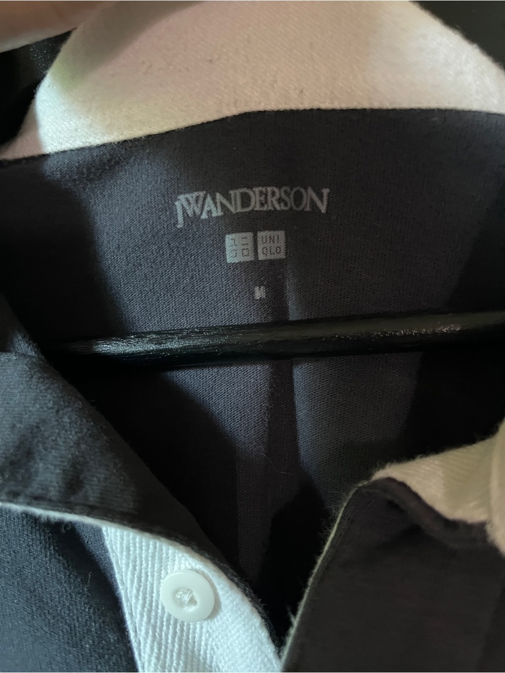 JW ANDERSON Navy Rugby Shirt with Green & Yellow Stripes - Picture 2 of 7